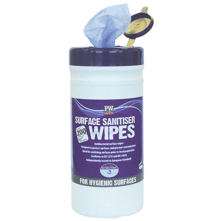 Portwest IW50 Surface Sanitiser Wipes (200 Wipes) BK Safetywear